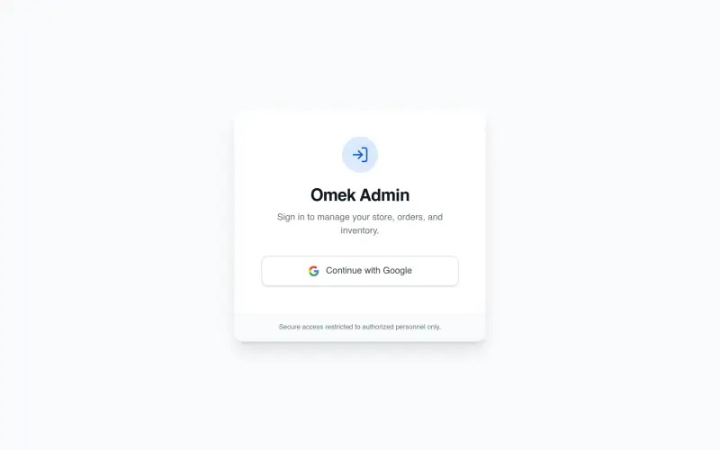 Omek Admin Preview