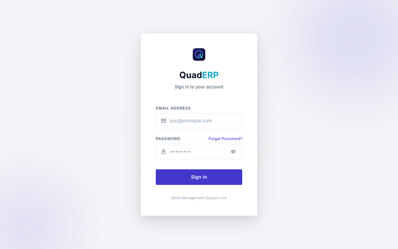 QuadERP Store Manager Preview