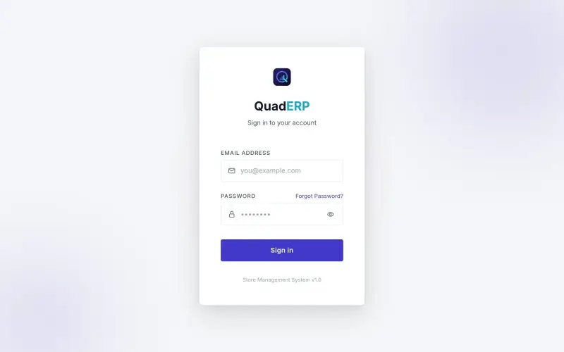 QuadERP Store Manager Preview