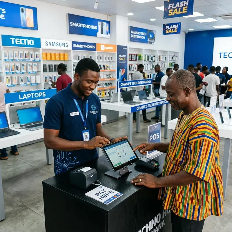 Electronics retail storefront